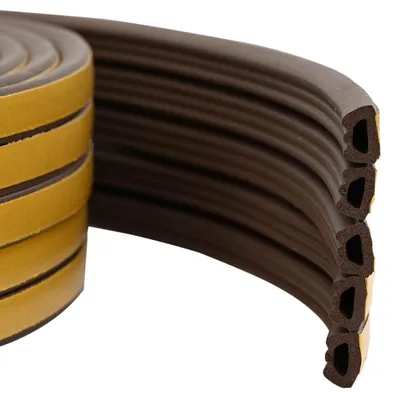 Immagine prodotto di vidaXL Guarnizione adesiva per finestre, colore marrone, 10 x 6 mm, 50 metri