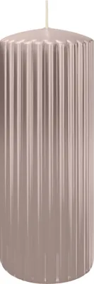 Produktbild von Rillen Kerzen Silbergrau 200 x Ø 80 mm, 4 Stück