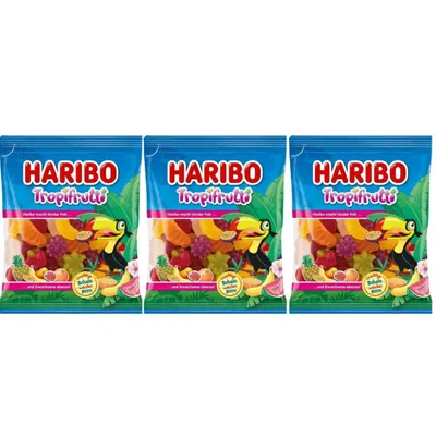 Produktbild von Tropifrutti Mix Gummibärchen 175 g – Haribo – 3er-Pack