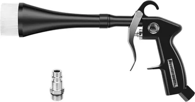 Imagen del producto de Pistola de limpieza con aire comprimido, con boquillas intercambiables, presión máxima de 9 bar, versátil, ideal para talleres y garajes