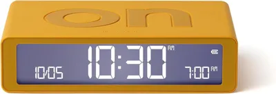 Produktbild von Digitaler Wecker mit umkehrbarer Ein/Aus-Funktion, wiederaufladbar, LCD-Display, USB-C, Schlummerfunktion, dimmbare Anzeige, Nachttischuhr