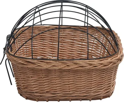 Produktbild von vidaXL Fahrradkorb Vorne mit Deckel 50x45x35 cm Natur Weide