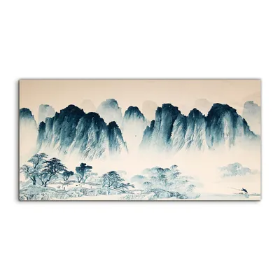 Produktbild von Coloray Canvas 120x60  Wandbild Leinwand Bilder Chinesische Landschaft Aquarellmalerei