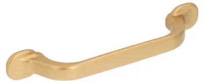 Produktbild von Griff für Möbel aus Zinklegierung, Lochabstand 96 mm, mit Aluminiumabdeckung, Messing