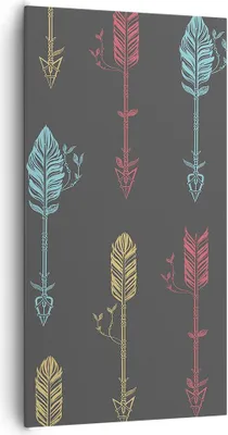 Produktbild von Bild auf Leinwand - Leinwandbild - Pfeil Feder - 65x120cm - Wand Bild - Wanddeko - Wandbilder - Leinwanddruck - Bilder - Kunstdruck - Wanddekoration - Leinwand bilder - Wandkunst - PA65x120-3874
