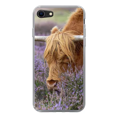 Produktbild von MuchoWow® Handyhülle Schutzhülle Hülle für iPhone 8 Schottischer Highlander - Tiere - Heide Silikon Softcase Handy Hülle - Schutzhaube