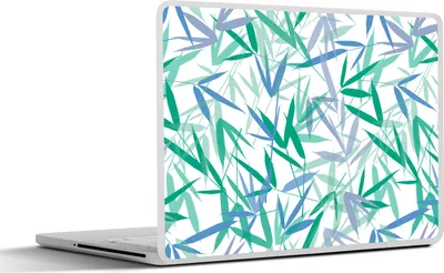Produktbild von MuchoWow® Laptop Aufkleber Sticker Cover Muster - Blätter - Pflanzen 30x22 cm - Laptop-Sticker