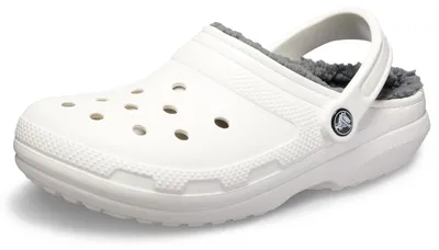 Produktbild von Crocs Uni Erwachsene Classic Lined Clog Clog, White/Grey, 33/34 EU