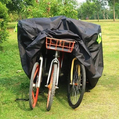 Produktbild von Famanu Fahrradhülle für große Fahrräder - Schwarz, für 2-3 Fahrräder