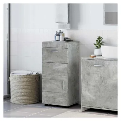 Produktbild von Badezimmerschrank Betongrau 37 x 31,5 x 82 cm Holzwerkstoff
