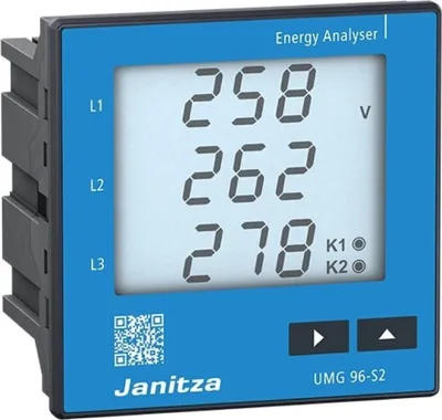 Obrázok produktu pre Janitza UMG 96-S2 Podsvietenie, 90-265V Merač energie 1 (5234002)