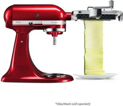 Produktbild von KitchenAid KSMSCA, Gemüse-Blattschneidevorrichtung, Silber, Metall, K45SS, K4SS, K5,KM25G0X|NSF,KP26, KP26, KSM150, KSM152, KSM155, KSM450, KSM5, KSM7990, KSM90,..., 274,3 mm, 200,7 mm