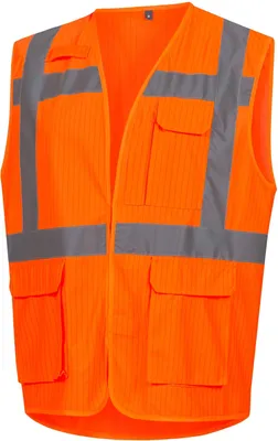 Produktbild von Nitras Warnschutz Weste | Gr. S | orange | Klettverschluß | Warnschutzweste