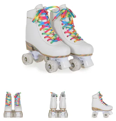 Produktbild von Byox Rollschuhe Donna weiß, PolyurethanRollen mit Glitzer, ABEC-5 Lager, versch. Größen Gr. XS (27 - 30)