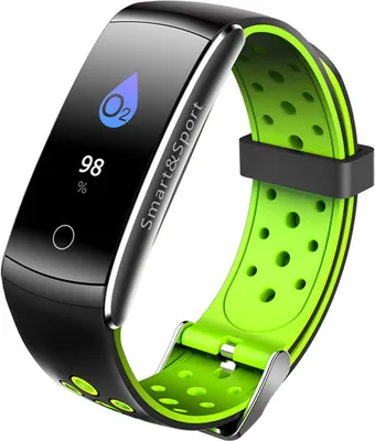 Zdjęcie produktu dla 0.96-calowy ekran IPS LCD inteligentny zegarek ciśnienie krwi pulsometr sportowy fitness tracker zielony