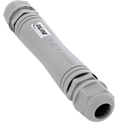 Produktbild von InLine 44432K, Gigabit Ethernet, 100,1000,10 Mbit/s, 10/100/1000, PoE+, IEEE 802.3af, IEEE 802.3at, Grau