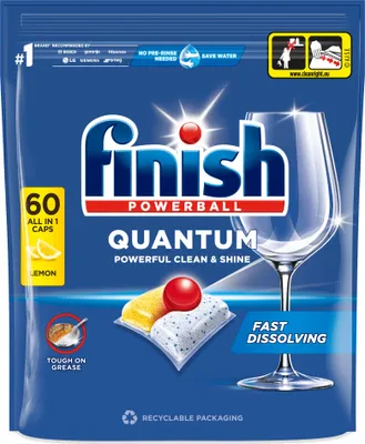 Produktbild von Geschirrspültabletten Finish Quantum All in 1 Lemon, 60 Stück