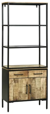 Obrázek produktu pro vidaXL Vysoká komoda, hnědá, 70 x 35 x 180 cm, masivní dřevo mango