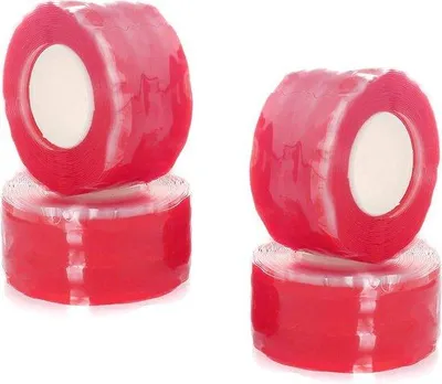 Image de Ruban de réparation en silicone, imperméable, résistant, 25 mm de large, 4 x 3 m, rouge