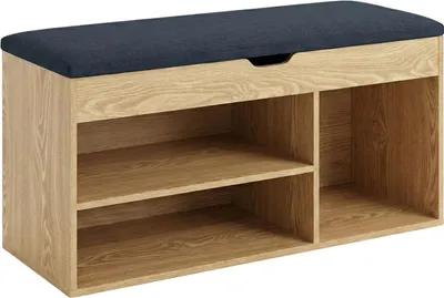 Obrázek produktu pro Botník se sedákem TRIA, 80 x 43 x 30 cm - hnědý