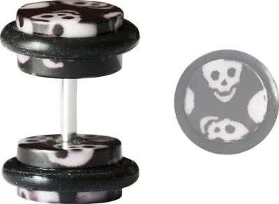 Produktbild von Fake Plug Ohrstecker Totenkopf