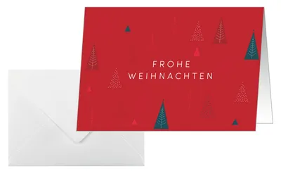 Produktbild von sigel Weihnachtskarte "Ruby Pines" A6 quer (A5)