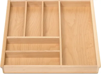 Produktbild von ORGA-BOX III BUCHE Besteckeinsatz für 60er Schublade z.B. Nobilia ab 08/2012 (473 x 497 mm) Holz-Küchenorganizer mit 6 Fächer