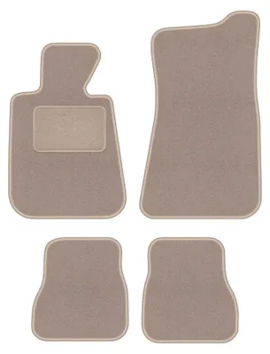 Image de Tapis de sol en moquette pour BMW 3 E30 1986-1993 (cabriolet) – jeu 4 pièces, beiges, sur mesure – Wielganizator LUX