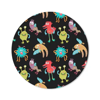 Produktbild von MuchoWow® Mauspad Mousepad Design - Monster - Kinder - Farbe 30x30 cm - Mousepads - Maus Mat - Pad - Mausunterlage - Tischunterlage - Schreibtischmatten
