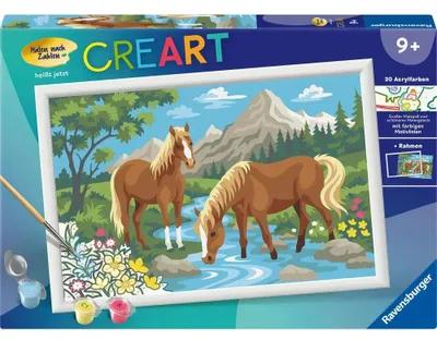 Obrázek produktu pro Ravensburger Malování podle čísel, série CREART C – Koně ve vodě 12023191