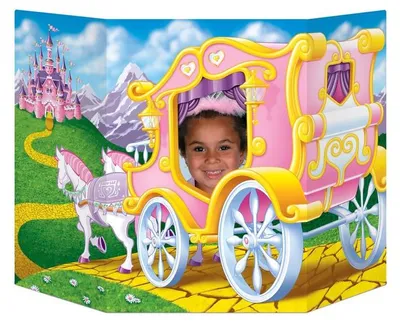 Produktbild von Beistle Prinzessin Fotowand aus stabiler Pappe, ca. 94 cm breit, 64 cm hoch