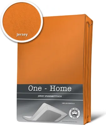 Produktbild von Spannbettlaken Spannbetttuch orange 180x200 cm - 200x200 cm Jersey Baumwolle