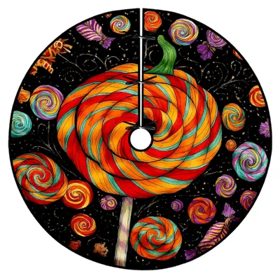 Produktbild von Kürbisbaumrock für Halloween, festliche Dekoration in Orange, 122 cm