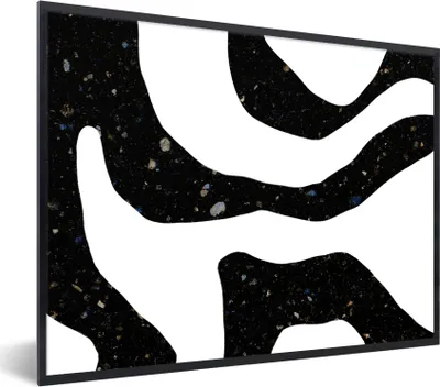 Produktbild von MuchoWow® Gerahmtes Poster Abstrakt - Minimalismus - Design 80x60 cm - Poster mit Schwarzem Bilderrahmen Wandposter Rahmen Foto Bilder - Schwarzem - Mit Gestell