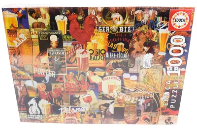 Produktbild von Educa - Bier Vintage Schilder 1000 Teile Puzzle