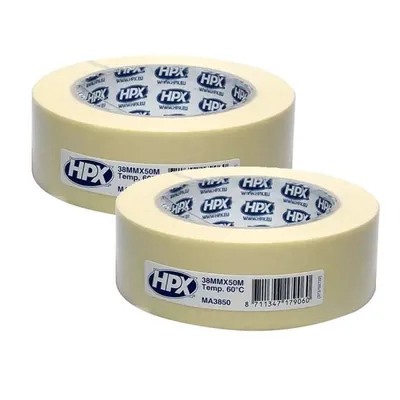 Productafbeelding van Presto HPX afplaktape, wit, 60°, 38 mm, 2 rollen van 50 meter