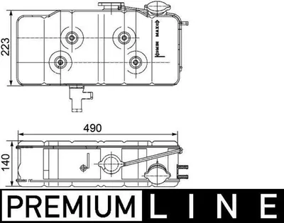 Produktbild von MAHLE Ausgleichsbehälter Kühlmittel Kühlwasser CRT 39 000P