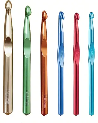 Obrázek produktu pro Příslušenství pro háčkování - Háček na háčkování, velikost 7 mm - Velký hliníkový háček - Vhodný pro silné/objemné příze - Jednotlivý háček - Vhodné pro začátečníky