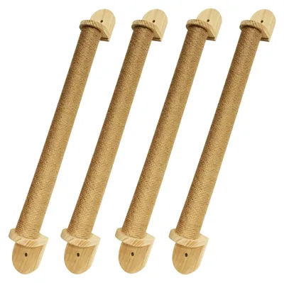 Produktbild von 4x Katzen Wand-Kratzstamm 60cm Sisalstamm Kratzbaum Kratzpfosten Kratzsäule