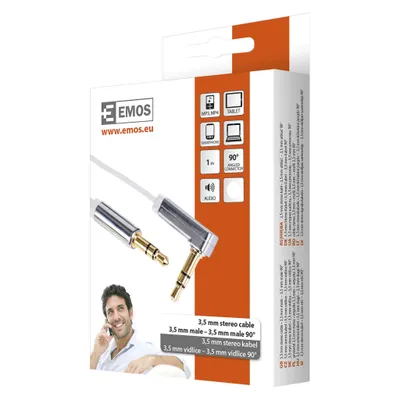 Obrázok produktu pre EMOS JACK kábel 3,5mm stereo, vidlica - 3,5mm vidlica 1m, SM7031BL