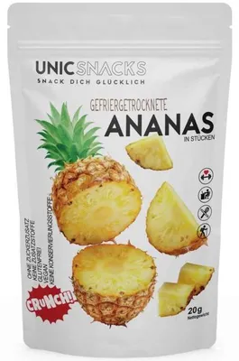 Produktbild von Unicsnacks Gefriergetrocknete Ananas 20g