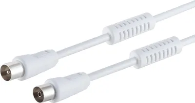Produktbild von S/CONN maximum connectivity Antennenkabel mit Mantelstromfilter, > 100 dB, weiß, 7,5m (80207-128)