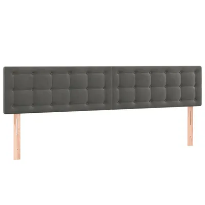 Produktbild von Kopfteile Dunkelgrau 200x5x78/88 cm Samt