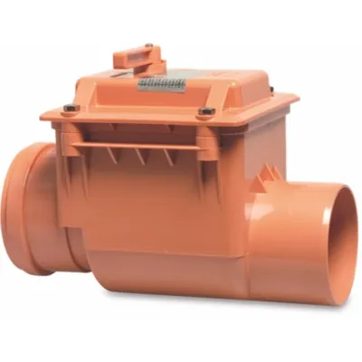 Produktbild von Terugslagklep PVC-U 110 mm  SN4 manchet x spie roodbruin KOMO/BENOR