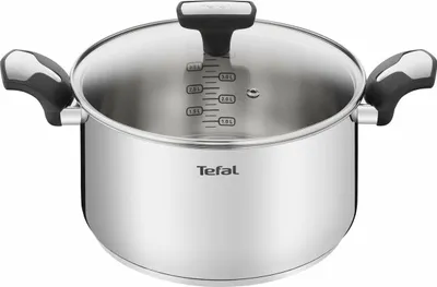 Produktbild von Tefal Emotion E3014604, 5 l, Rund, Edelstahl, Edelstahl, Edelstahl, Keramik, Gas, Halogen, Induktion, Versiegelte Platte