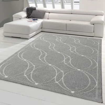 Zdjęcie produktu dla Orientalny dywan z subtelnymi ornamentami | wewnątrz i na zewnątrz | szary rozmiar - 160x230 cm