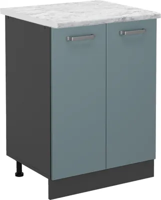 Produktbild von Küchenunterschrank Vicco R-Line Blau-Grau 60 cm AP Marmor, Model 46238