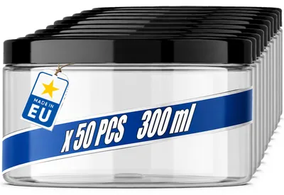 Zdjęcie produktu dla Pojemnik do przechowywania żywności, szczelny, 50 x 300 ml, przezroczysty
