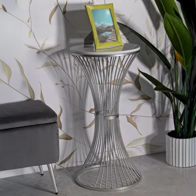 Produktbild von Sitnica Couchtisch 40x40x79h cm, Silber, Rund