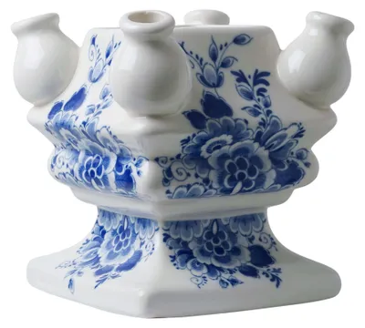 Obrázok produktu pre Heinen Delfts Blauw – Váza s tulipánmi, séria "Stapelgekte" – Veľká váza – Spodná časť – 17 cm